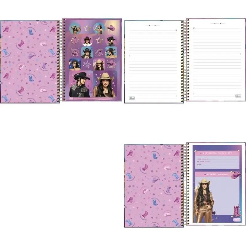 CADERNO ESPIRAL ANA CASTELA 1/4 C.D.